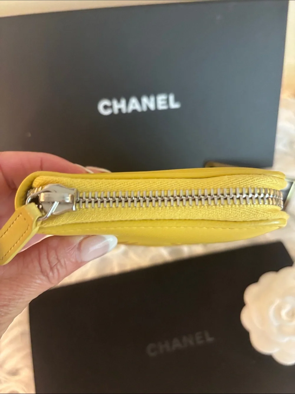 CHANEL Timeless CC Lambskin Zippy Wallet